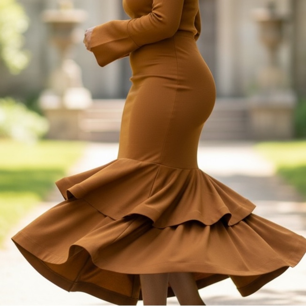 Long High Low Mermaid Skirt